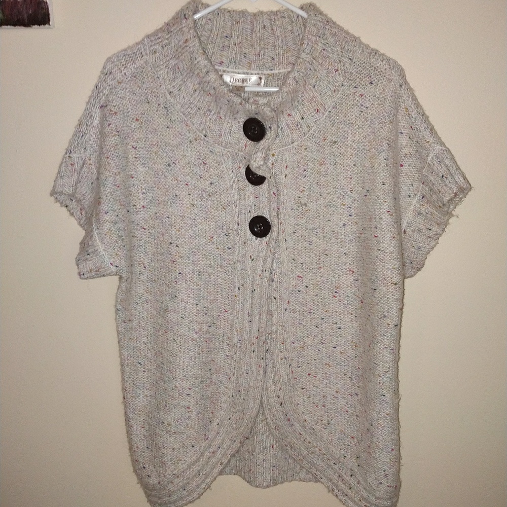 Short sleeve sweater cardigan!